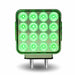 Dark Sea Green Dual Revolution Double Face Double Post Square LED (Amber/Red/Green) - (44 Diodes) DOUBLE FACE