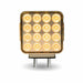 Tan Dual Revolution Double Face Double Post Square LED (Amber/Red/Pink) - (44 Diodes) DOUBLE FACE