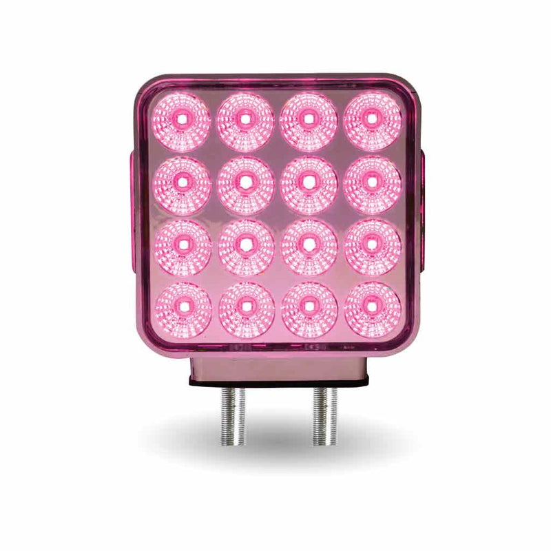 TLED-SDXPINK Dual Revolution Double Face Double Post Square LED (Amber/Red/Pink) - (44 Diodes) DOUBLE FACE Rosy Brown