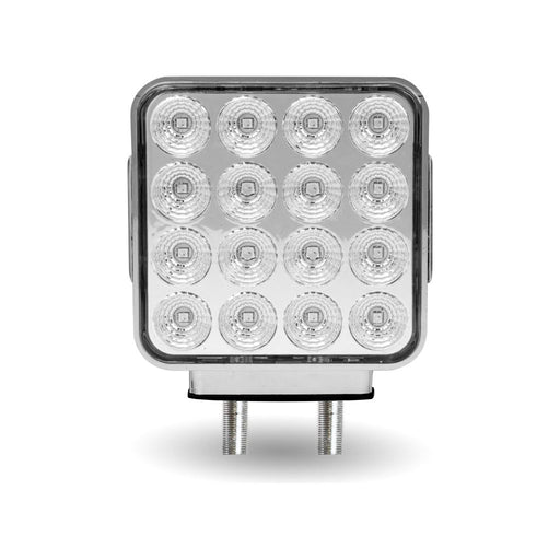 Light Gray Dual Revolution Double Face Double Post Square LED (Amber/Red/Pink) - (44 Diodes) DOUBLE FACE