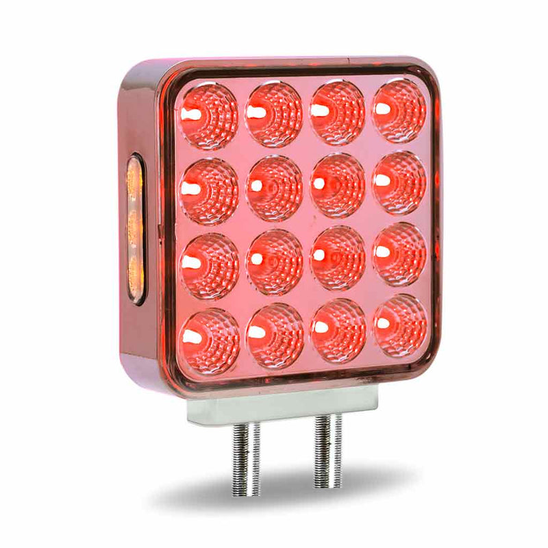 TLED-SDXP Dual Revolution Double Face Double Post Square LED (Amber/Red/Purple) - (44 Diodes) DOUBLE FACE Dark Salmon