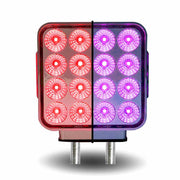 TLED-SDXP Dual Revolution Double Face Double Post Square LED (Amber/Red/Purple) - (44 Diodes) DOUBLE FACE Rosy Brown