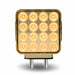 Tan Dual Revolution Double Face Double Post Square LED (Amber/Red/Purple) - (44 Diodes) DOUBLE FACE