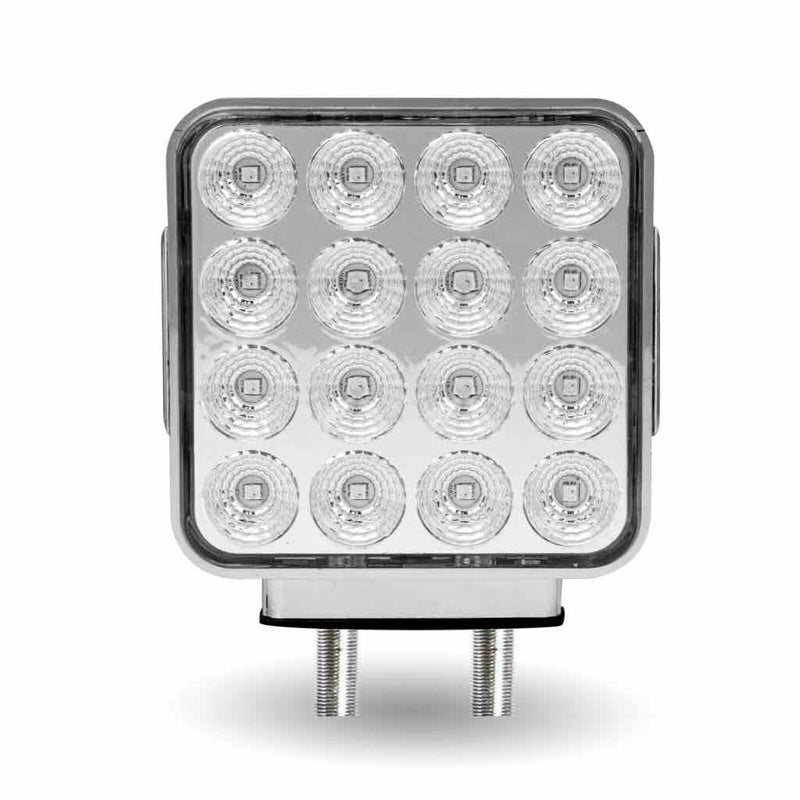 TLED-SDXP Dual Revolution Double Face Double Post Square LED (Amber/Red/Purple) - (44 Diodes) DOUBLE FACE Light Gray