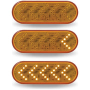 Oval Sequential Arrow Amber LED (35 Diodes) SEQUENTIAL ARROW Sienna