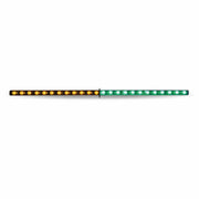 TLED-SXAG 17" Dual Revolution Amber/Green LED Strip - Attaches with 3M Tape 17" STRIP LIGHT Light Gray