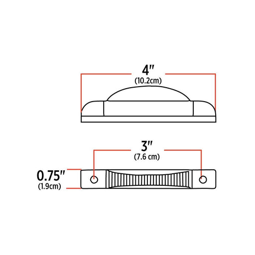 Black Thin Line Red LED (7 Diodes) MARKER