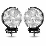 TLED-U102 4.5″ Radiant Series Round LED Work Lamps (Pair) – Combination Spot & Flood Beam | 4300 Lumens (Each) Work light Light Gray