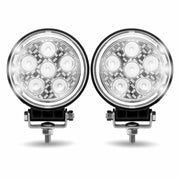 TLED-U102 4.5″ Radiant Series Round LED Work Lamps (Pair) – Combination Spot & Flood Beam | 4300 Lumens (Each) Work light Light Gray