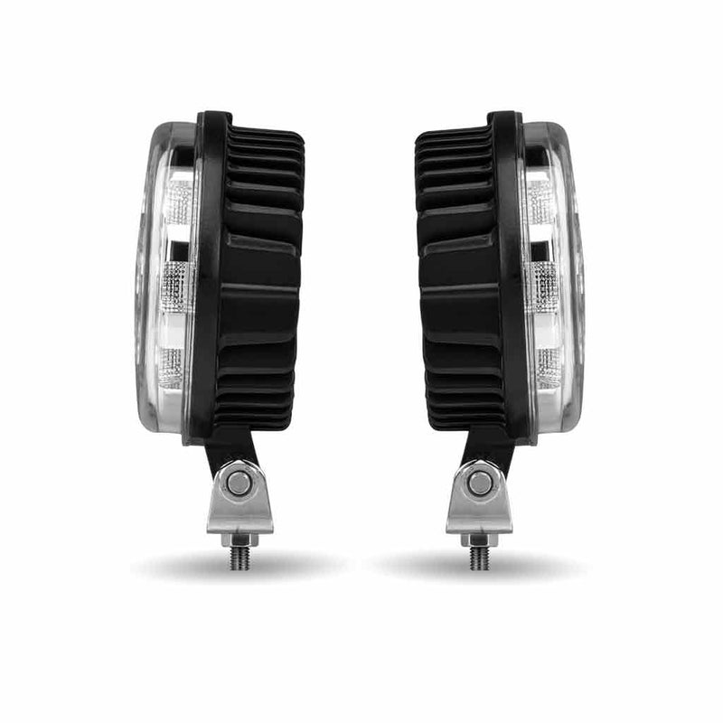 TLED-U102 4.5″ Radiant Series Round LED Work Lamps (Pair) – Combination Spot & Flood Beam | 4300 Lumens (Each) Work light Light Gray