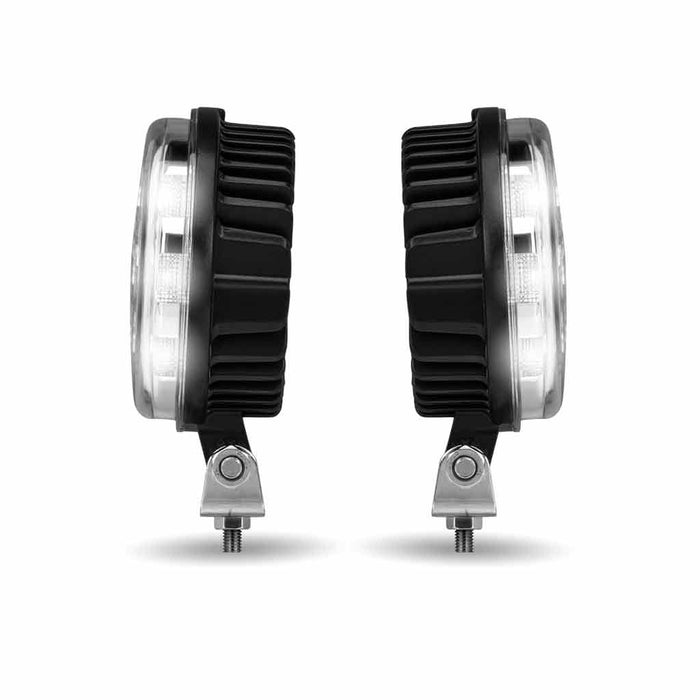 Dark Slate Gray TLED-U102 4.5″ Radiant Series Round LED Work Lamps (Pair) – Combination Spot & Flood Beam | 4300 Lumens (Each) WORKLIGHT