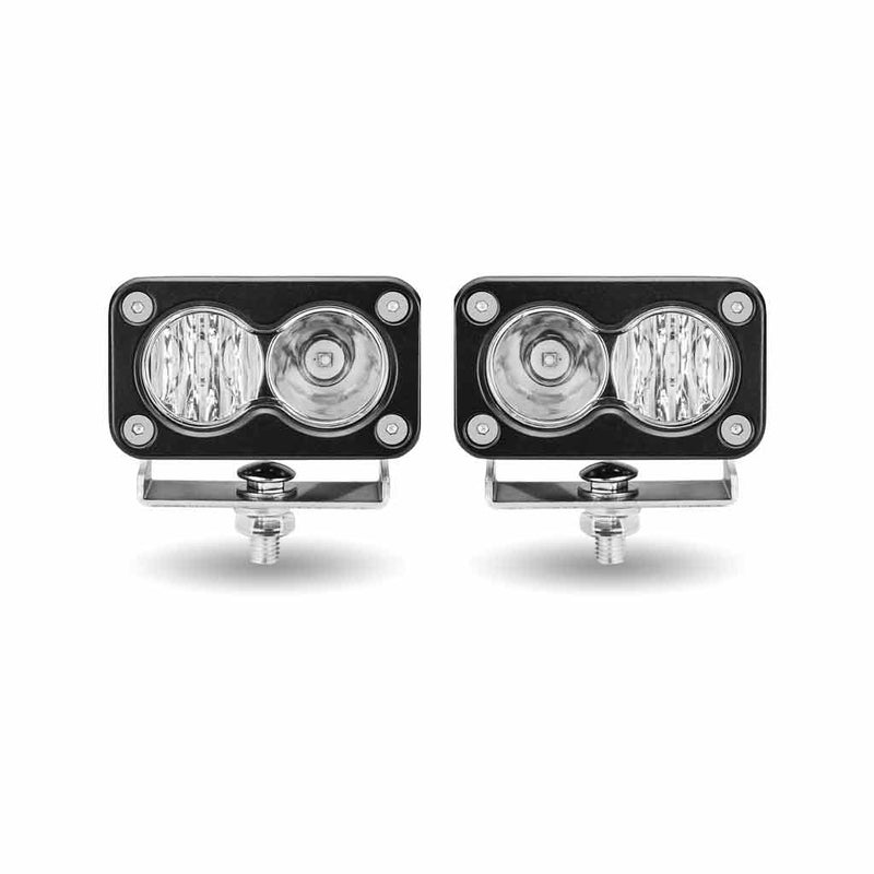 TLED-U105 Mini Rectangular Flood/Spot Combo Worklights (2 Diodes) - Pair - 1000 Lumens Work light Gray