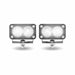Light Gray Mini Rectangular Flood/Spot Combo Worklights (2 Diodes) - Pair - 1000 Lumens FLOOD/SPOT