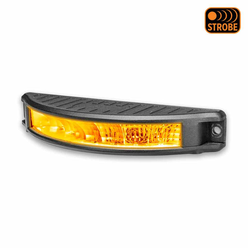TLED-U112 Half Moon Surface Mount LED Worklight with Flat Bracket and Amber Strobe Work light Sienna
