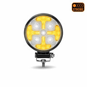 TLED-U114 Round High Powered Combo LED Worklight with Amber Strobe - 1800 Lumens Work light Black