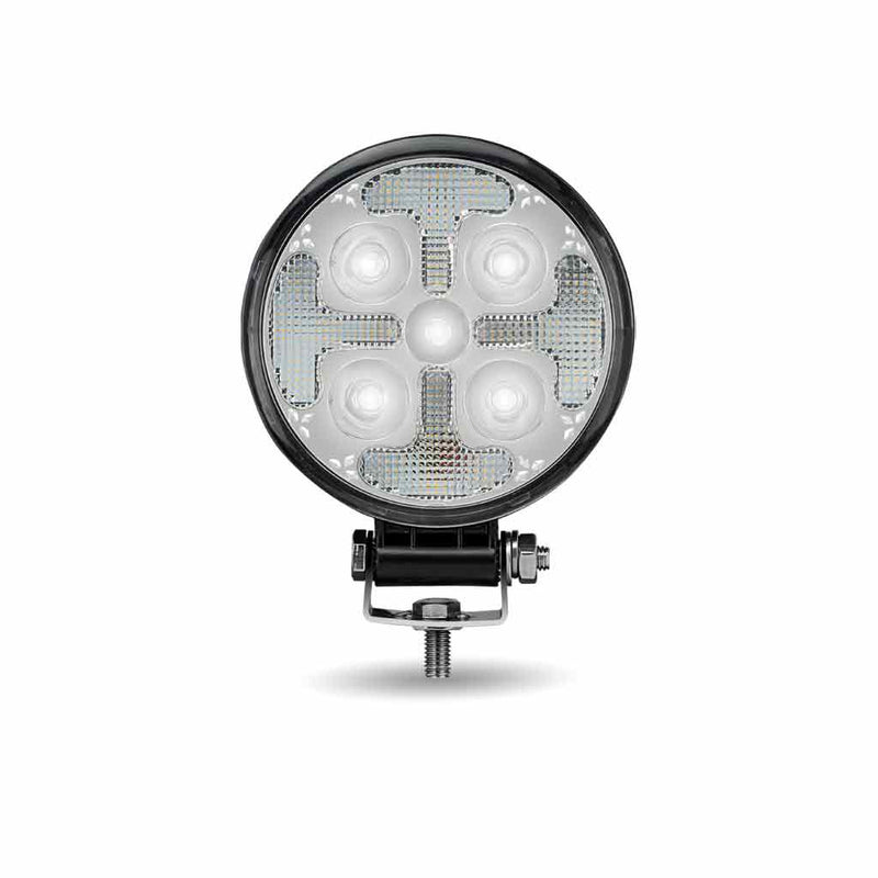 TLED-U114 Round High Powered Combo LED Worklight with Amber Strobe - 1800 Lumens Work light Gray