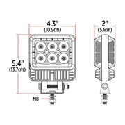 TLED-U116 Double Face Radiant Series LED Work Lamp – Spot & Flood Combination | 2200 Lumens Work light Light Gray