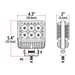 Light Gray TLED-U116 Double Face Radiant Series LED Work Lamp – Spot & Flood Combination | 2200 Lumens WORKLIGHT