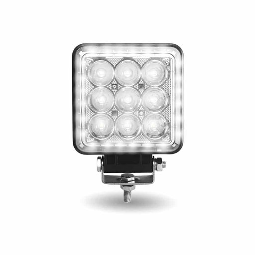 Light Gray TLED-U120 4.25″ Radiant Series Square LED Work Lamp – Spot & Flood Combo | 4000 Lumens Work light