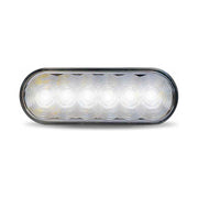 TLED-U17 Oval Round High Power LED Worklamp with Bubble Lens & Reflector Cup (6 Diodes) 6" OVAL Light Gray