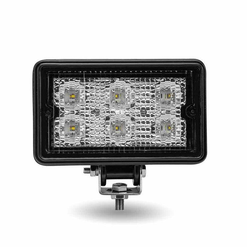 TLED-U22 4" x 6" Rectangular Heavy Duty LED Work Light - Flood Beam - 1200 Lumens (6 Diodes) Work light Light Gray