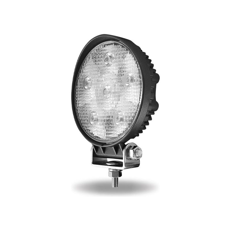TLED-U23 Universal White Round Spot Work Light - Clear Lens - Black Housing (6 Diodes) - 600 Lumens Work light Gray