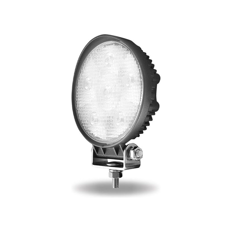 TLED-U23 Universal White Round Spot Work Light - Clear Lens - Black Housing (6 Diodes) - 600 Lumens Work light Dark Slate Gray