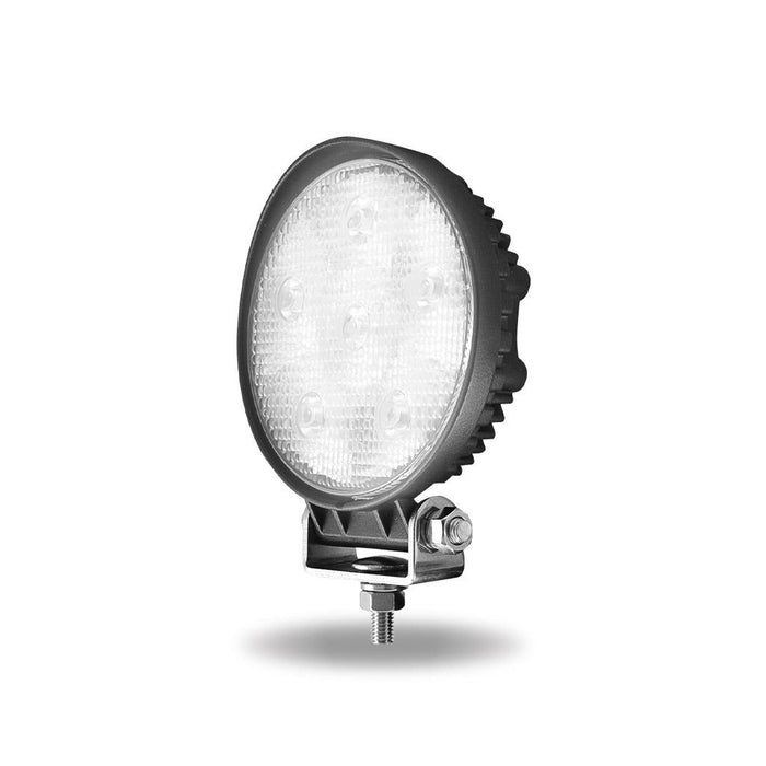 Dark Slate Gray Universal White Round Spot Work Light - Clear Lens - Black Housing (6 Diodes) - 600 Lumens WORKLIGHT