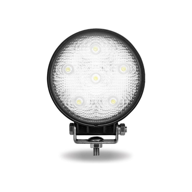TLED-U23 Universal White Round Spot Work Light - Clear Lens - Black Housing (6 Diodes) - 600 Lumens Work light Dark Slate Gray