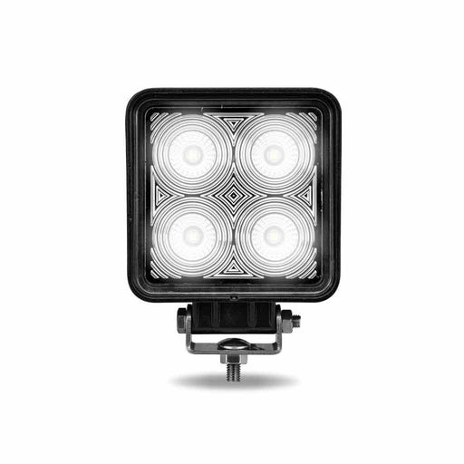 Lavender Universal White Square Work Light with Flood Beam - Clear Lens - Black Housing (4 Diodes) - 4000 Lumens Work light