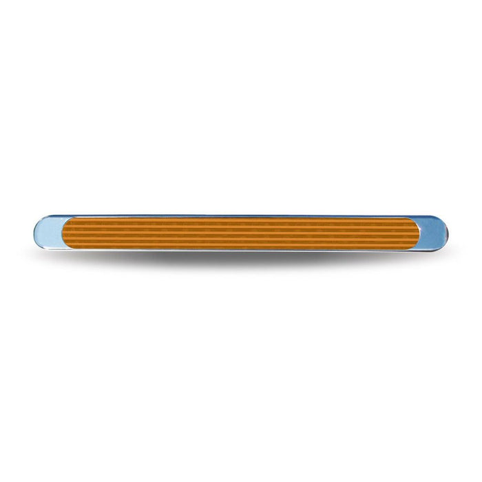 Sienna Chrome Auxiliary Stop, Turn & Tail LED Light Strip - Amber (12 Diodes) LED CHROME STRIP