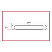TLED-U3A Chrome Auxiliary Stop, Turn & Tail LED Light Strip - Amber (12 Diodes) SLIM FLATLINE Light Gray