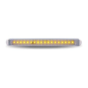 TLED-U3CA Chrome Auxiliary Stop, Turn & Tail LED Light Strip - Clear Amber (12 Diodes) SLIM FLATLINE Rosy Brown