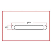 TLED-U3CA Chrome Auxiliary Stop, Turn & Tail LED Light Strip - Clear Amber (12 Diodes) SLIM FLATLINE Light Gray