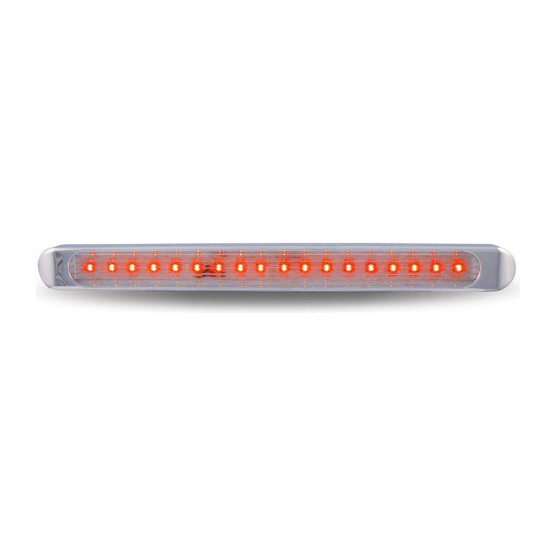 TLED-U3R Chrome Auxiliary Stop, Turn & Tail LED Light Strip - Red (12 Diodes) SLIM FLATLINE Rosy Brown