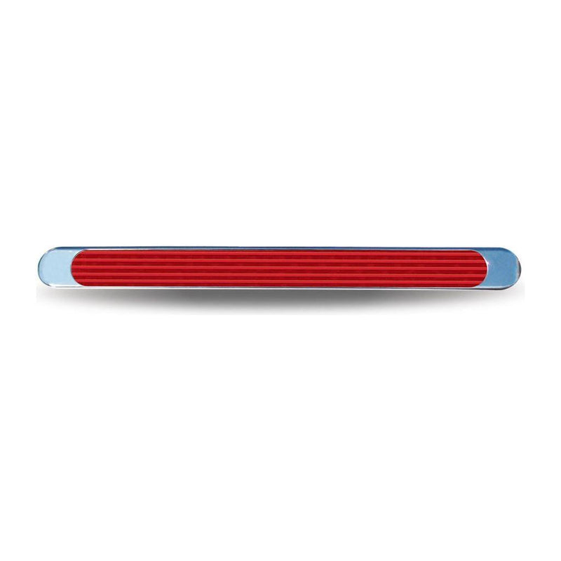 TLED-U3R Chrome Auxiliary Stop, Turn & Tail LED Light Strip - Red (12 Diodes) SLIM FLATLINE Firebrick
