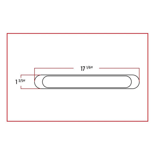 Light Gray Chrome Auxiliary Stop, Turn & Tail LED Light Strip - White (12 Diodes) SLIM FLATLINE