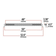 TLED-U69 50" Double Row Epistar LED Light Bar - Flood/Spot Combo (96 Diodes) - 11520 Lumens Work light Black