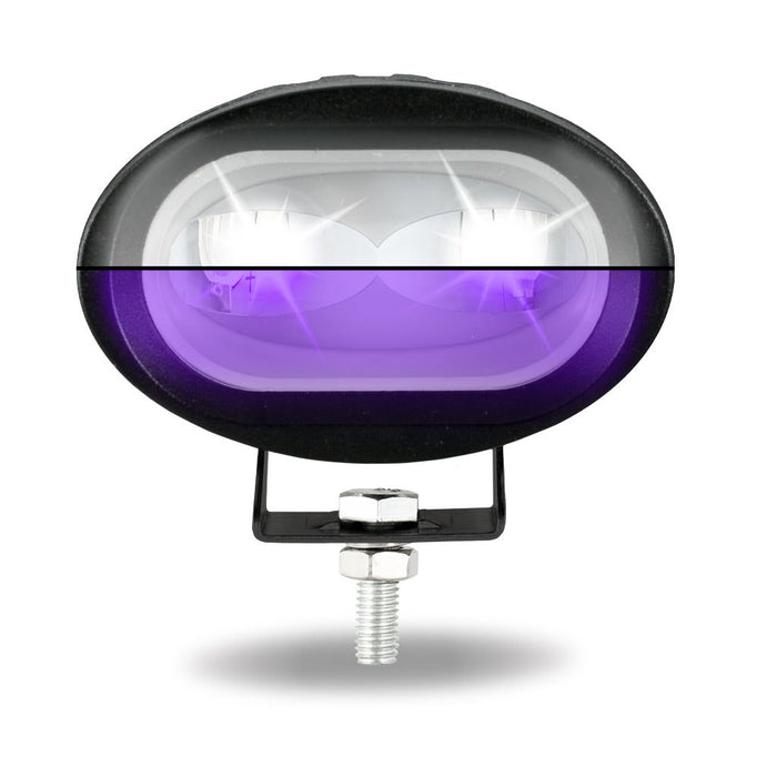 Gray Dual Color Heavy Duty LED Work Lamp - Spot Beam | 1000 Lumens (Choose Color) WORKLIGHT White/Purple
