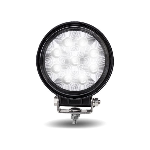 Black Stellar Universal Round High Powered LED Work Lamp (9 Diodes) - 1350 Lumens - Spot Work light