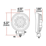 TLED-U96 Stellar Universal Round High Powered LED Work Lamp (9 Diodes) - 1350 Lumens - Flood Work light Light Gray