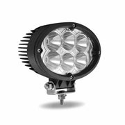 TLED-U9 Universal White Cree Oval Work Light - Clear Lens - Black Housing (6 Diodes) - 5400 Lumens Work light Dark Slate Gray