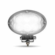 TLED-U9 Universal White Cree Oval Work Light - Clear Lens - Black Housing (6 Diodes) - 5400 Lumens Work light Light Gray