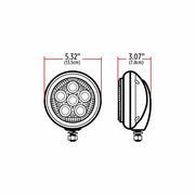 TLED-UX1 5″ Legacy Series Chrome Round LED Work Light with Legacy Housing – Spot Beam | 2000 Lumens Work light Black