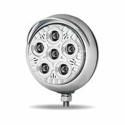 TLED-UX4 LEGACY SERIES ROUND LED LOAD/WORK LIGHT WITH CHROME FRONT - CHROME HOUSING - CHROME VISOR Work light Light Gray