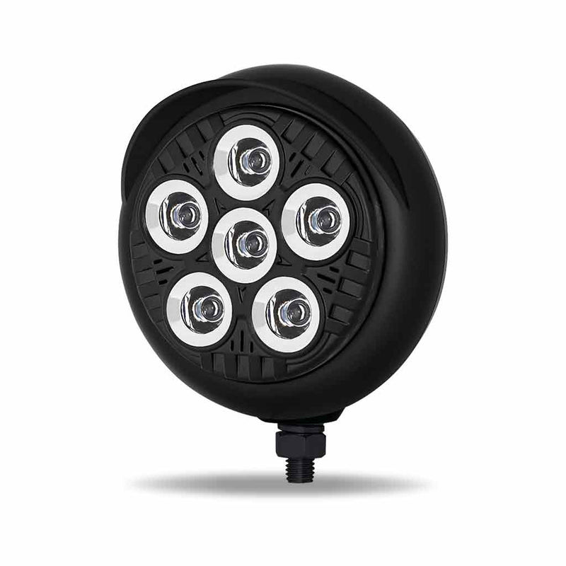 TLED-UX5 LEGACY SERIES ROUND LED LOAD/WORK LIGHT WITH BLACK FRONT - BLACK HOUSING - BLACK VISOR Work light Light Gray
