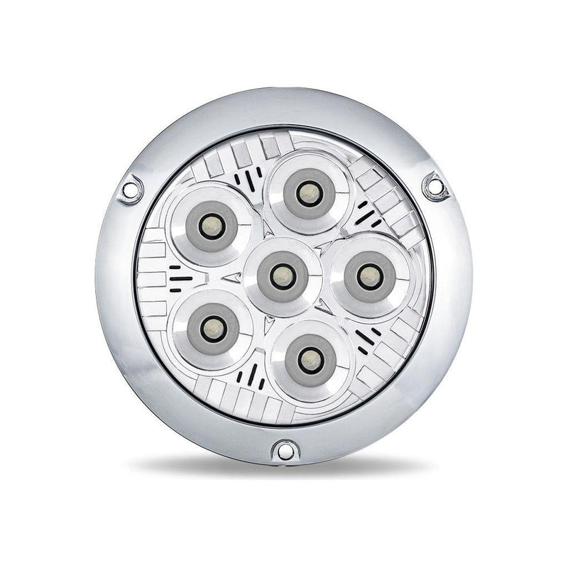 TLED-UX7 LEGACY SERIES ROUND 4" FLANGE MOUNT LED LOAD/WORK LIGHT WITH CHROME FRONT - CHROME FLANGE 4" ROUND Light Gray