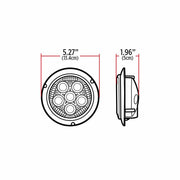 TLED-UX7 LEGACY SERIES ROUND 4" FLANGE MOUNT LED LOAD/WORK LIGHT WITH CHROME FRONT - CHROME FLANGE 4" ROUND Misty Rose