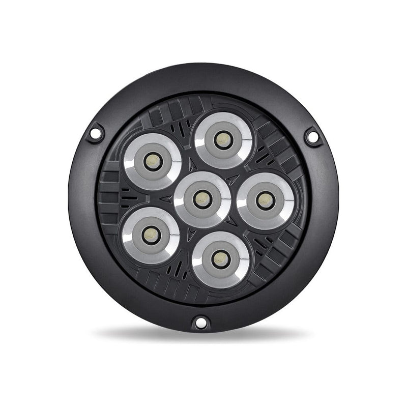 TLED-UX8 LEGACY SERIES ROUND 4" FLANGE MOUNT LED LOAD/WORK LIGHT WITH BLACK FRONT - BLACK FLANGE 4" ROUND Dark Slate Gray