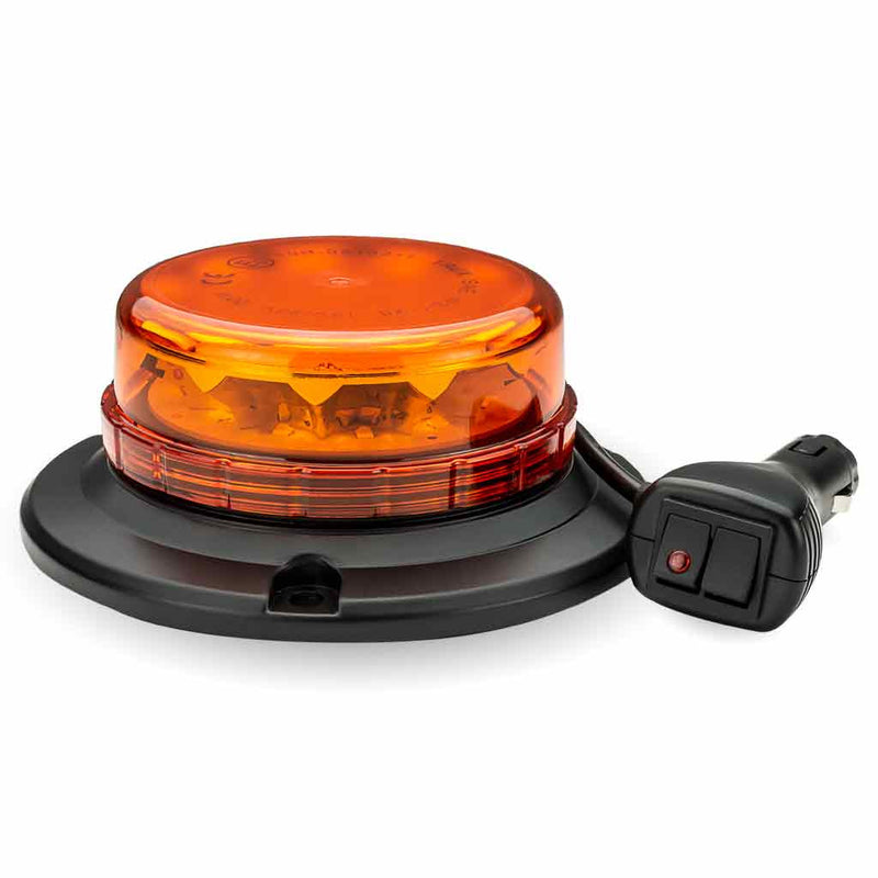 TLED-W11 Low Profile Class 1 Amber LED Warning Beacon with 36 Flash Patterns - Vacuum/Magnetic STROBE Dark Slate Gray